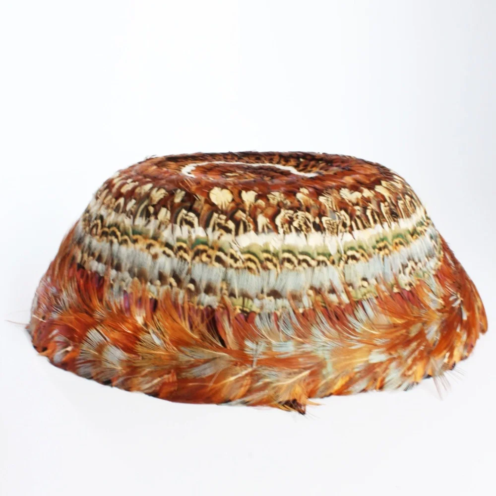 Vintage Dana Marte Original Hat with Feathers Mushroom Style Rare Retro 60s